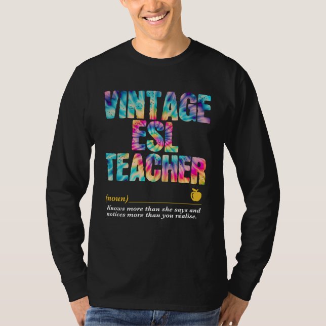 Camiseta ESL Teacher Appreciation Week Back to School  1 (Frente)