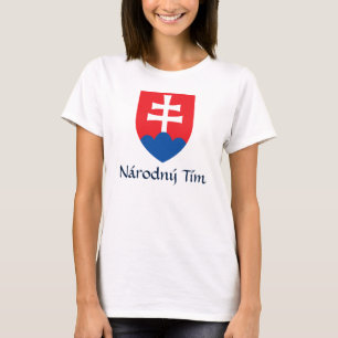 Camiseta Eslováquia Casaco de armas Národný Tím T-Shirt