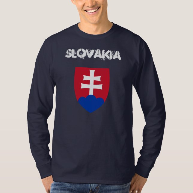 Camiseta Eslováquia com casaco de armas (Frente)