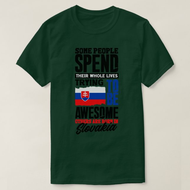Camiseta Eslováquia Eslováquia Bandeira Cotação 3 (Frente do Design)