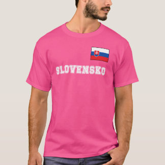 Camiseta Eslováquia - ESLOVENSKO com bandeira nacional no p
