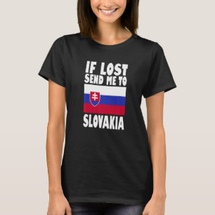 Camiseta Eslováquia Flag Design Se perdido envie-me para a