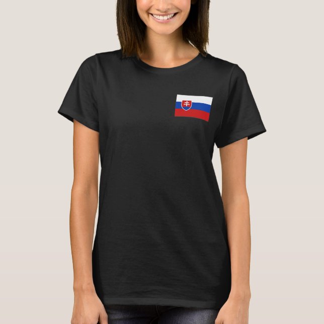 Camiseta Eslováquia Flag e Map Dk T-Shirt (Frente)