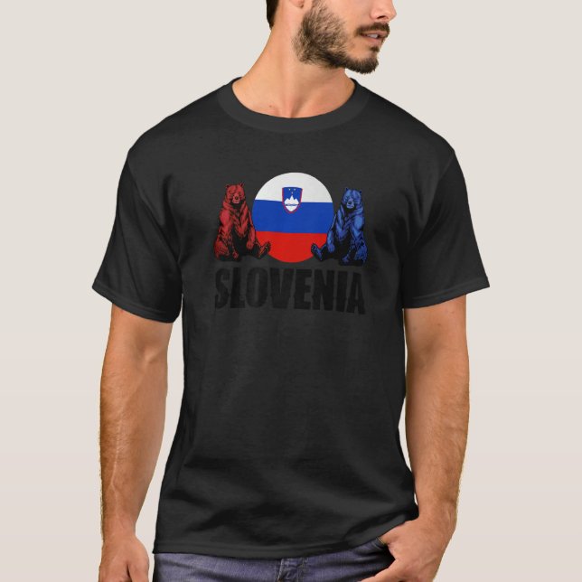 Camiseta Eslovênia Bandeira Nacional Animal S (Frente)