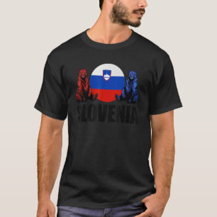Camiseta Eslovênia Esloveno Bandeira da Eslovênia Animal Na