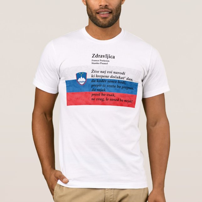 Camiseta Eslovênia - Zdravljica (Frente)