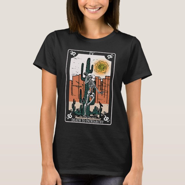 Camiseta Esmaga O Cartão Patriarcado De Tarot À Direita Rep (Frente)