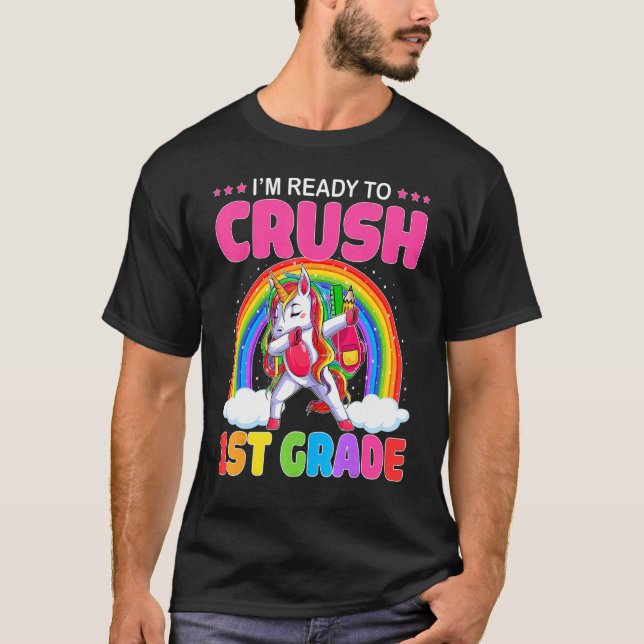 Camiseta Esmagamento 1RUA - Grau Dabbing Unicorn Back to Sc (Frente)