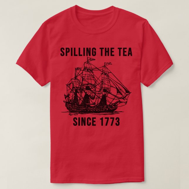 Camiseta Esmagamento Do Chá Desde 1773 5 (Frente do Design)
