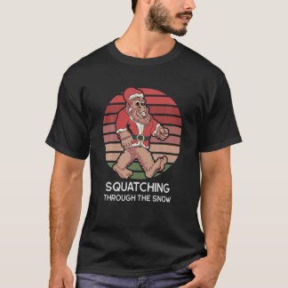 Camiseta Esmagando Através Do Cristo Sasquatch Engraçado De
