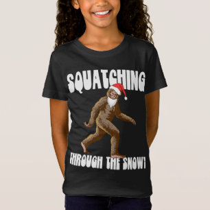 Camiseta Esmagando Através Do Sant De Pé Grande De Natal Da