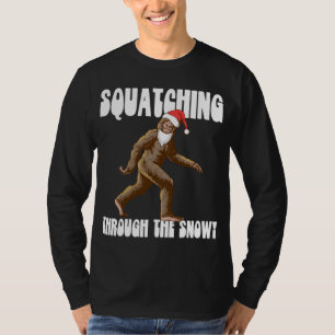 Camiseta Esmagando Através Do Sant De Pé Grande De Natal Da