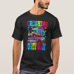 Camiseta Esmagando No Dinossauro Monstro De Caminhão De Qua