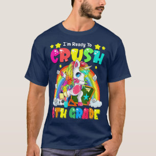 Camiseta Esmagar 6 Dabbing Unicorn De volta à escola
