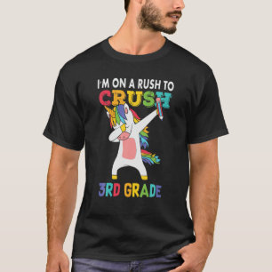 Camiseta Esmagar Dabbing Grau 3Rd Unicorn Primeiro Dia Do T