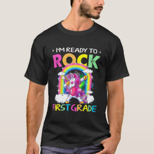 Camiseta Esmagar O Primeiro Grau Dabbing Unicorn De Volta À