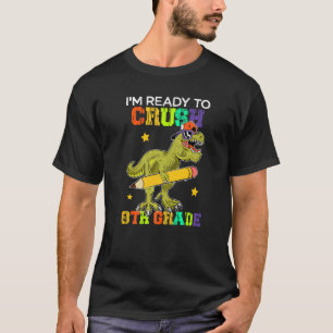 Camiseta Esmagar Óculos De Sol Do Dinossauro Do 8º Ano De V