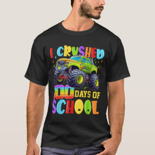 Camiseta Esmagei 100 Dias De Caminhão Monstro De Crianças D