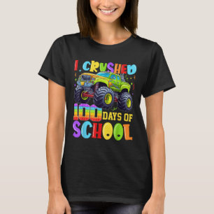 Camiseta Esmagei 100 Dias De Caminhão Monstro De Crianças D