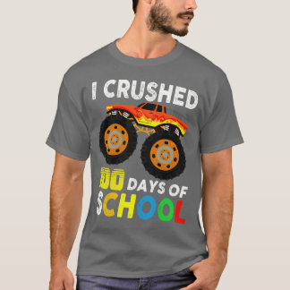 Camiseta Esmagei 100 Dias De Caminhão Monstro De Meninos Es