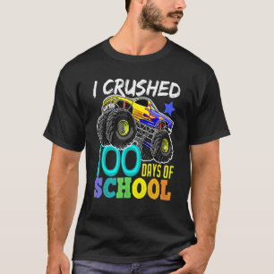 Camiseta Esmagei 100 Dias De Caminhão Monstro De Meninos Es