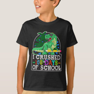 Camiseta Esmagei 100 Dias De Dinossauro E T-r De Meninos Es