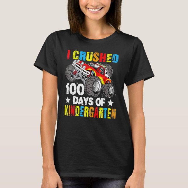 Camiseta Esmagei 100 Dias De Estudantes De Jardim De Infânc (Frente)