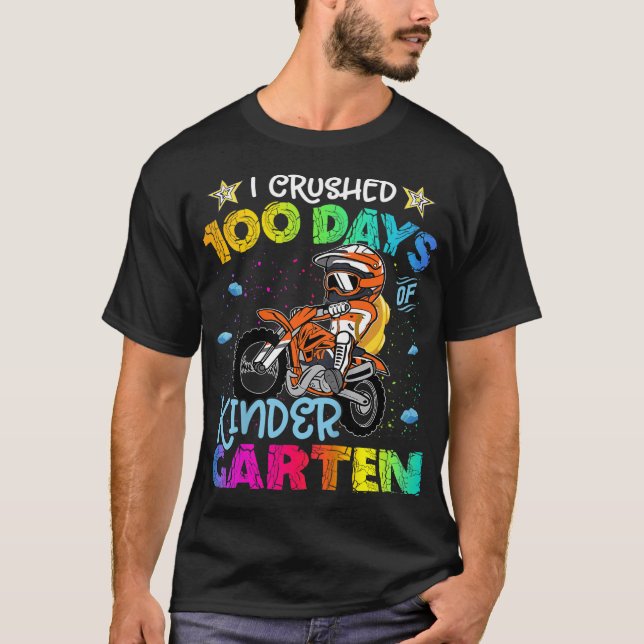 Camiseta Esmagei 100 Dias De Fundo De Camada De Jardim De I (Frente)