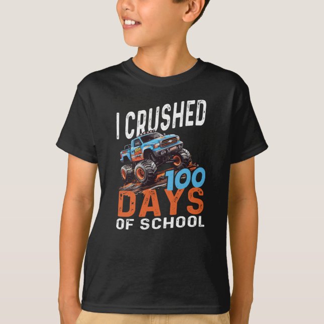 Camiseta Esmagei 100 Dias De Meninos Escolares (Frente)