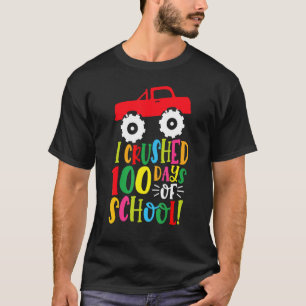 Camiseta Esmagei 100 Dias De Monstro De Meninos Escolares T