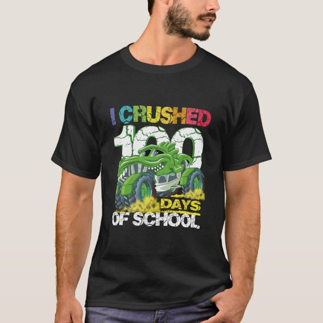 Camiseta Esmagei 100 dias de T-Shirt da escola (Frente)