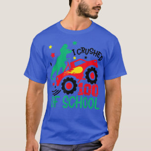 Camiseta Esmagei 100 Dias De Truque Monstro De Dinossauro D