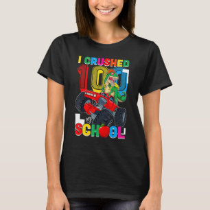 Camiseta Esmagei 100 Dias de Truque Monstro do Dinossauro d
