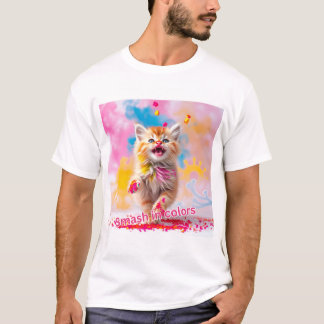 Camiseta Esmague as cores - Holi Kitten lúgubre!