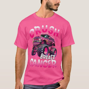 Camiseta Esmague o Câncer de Mama Caminhão Monstro Meninas