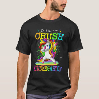 Camiseta Esmague O Jardim De Infância A Dabbing Unicorn De 