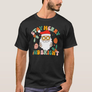 Camiseta Esmeril Retro Fique Feliz E Fixe De Natal Brilhant