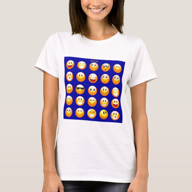 Camiseta esojos azuis escuros (Frente)