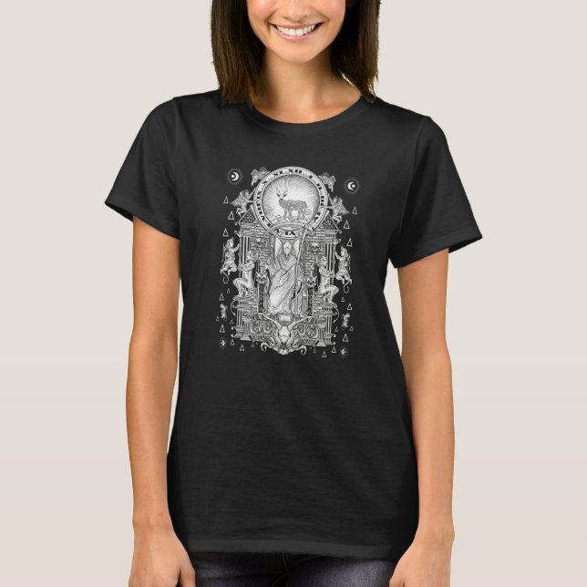 Camiseta Esoteric Death Tarot Card Illustration   (Frente)