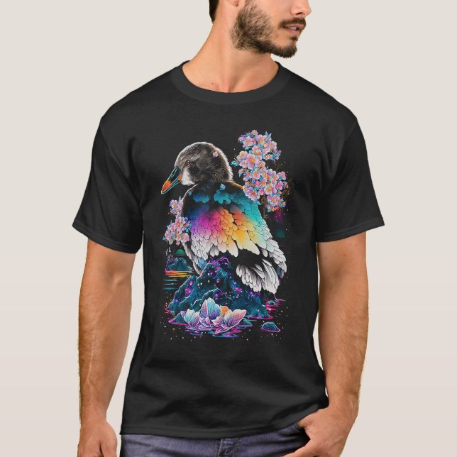 Camiseta Esoteric Duck Crystals Cute Illustration  1 (Frente)