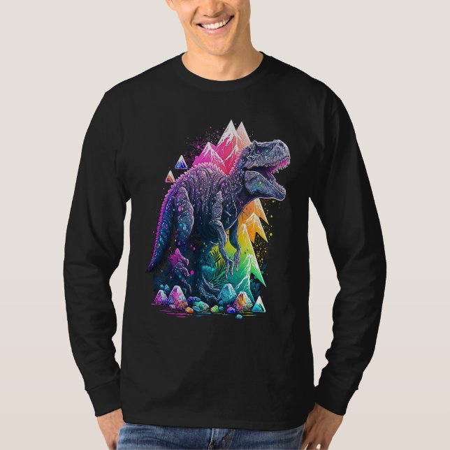 Camiseta Esoteric Rex Trex Crystals Cute Illustration  6 (Frente)
