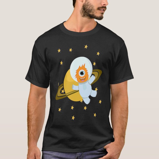 Camiseta Espachante astronauta T mundo todo erde órbita (Frente)