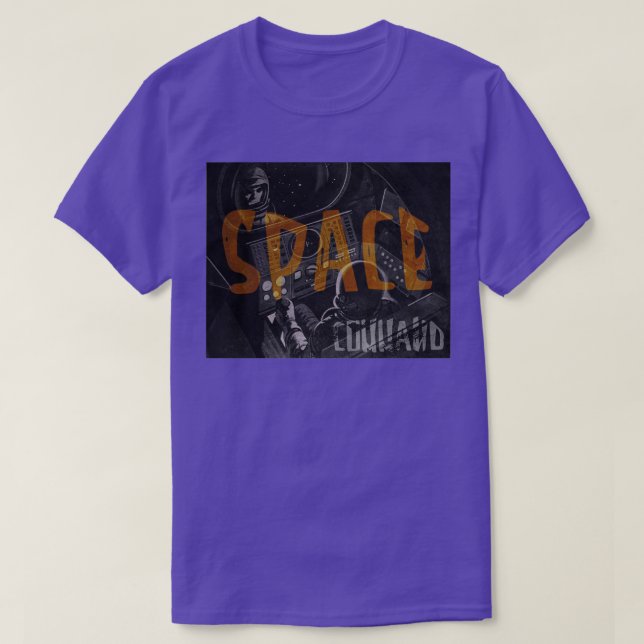 Camiseta Espacial comando controle espaçonave (Frente do Design)