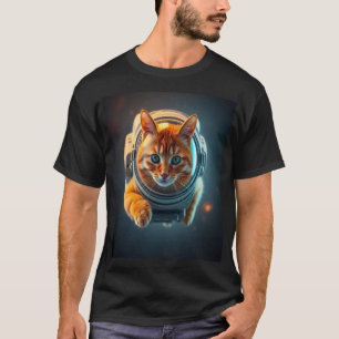 Camiseta Espacial de Gato Astronauta Fofo