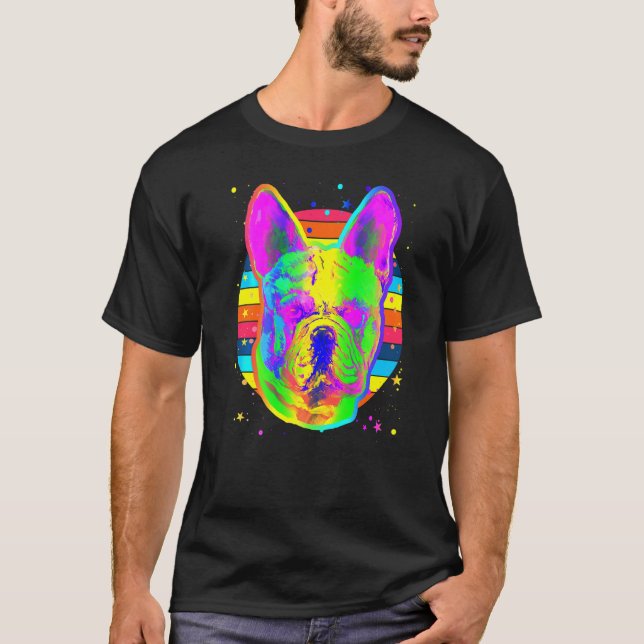 Camiseta Espaço Arco-Íris Negro (Frente)