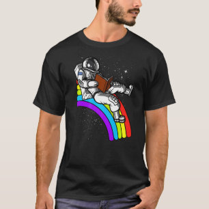 Camiseta Espaço Astronauta Lendo Livro Bibliotecário Fic