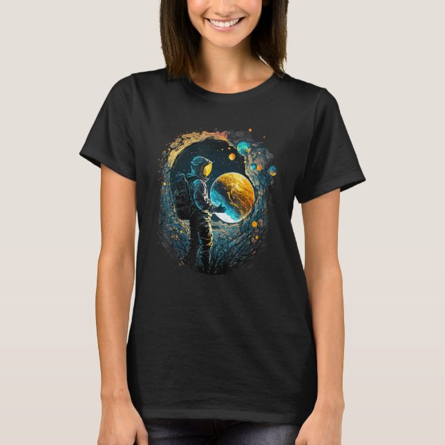 Camiseta Espaço Astronauta Oferece Ciência Oferece Espaço E (Frente)