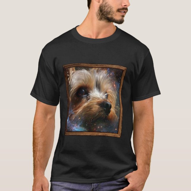 Camiseta Espaço Biewer Yorkshire Terrier (Frente)