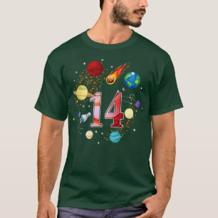 Camiseta Espaço com 14 anos de idade 14 Astr. Planetas de B