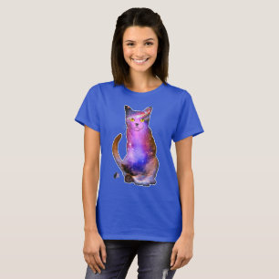 Camiseta Espaço Cometa Em T-shirt De Gato